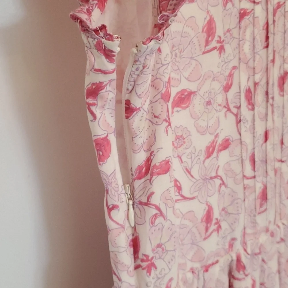 Vineyard Vines Nora Pintuck Dress, Size S, Pink, White & Purple - Picture 10 of 11